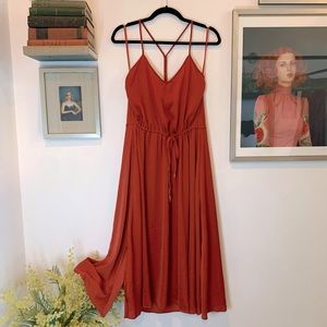 Banana Republic Silky Cinch-Waist MIDI Dress - 6